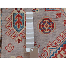 Load image into Gallery viewer, 3&#39;10&quot;x6&#39; Gray Special Kazak Geometric Design Pure Wool Hand Knotted Oriental Rug FWR342414