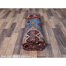 Load image into Gallery viewer, 6&#39;x8&#39;1&quot; Maya Blue, Afghan Ersari With Turkish Knot, Caucasian Design Revival, Birds And Lion Figurines, Vegetable Dyes, Hand Knotted, Soft Wool, Oriental Rug FWR3426
