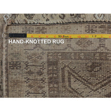 Load image into Gallery viewer, 4&#39;10&quot;x7&#39;10&quot; Earth Tone Colors Old And Worn Down Persian Qashqai Pure Wool Distressed Hand Knotted Oriental Rug FWR343422