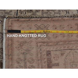 5'6"x8'2" Natural Colors Old And Worn Down Persian Qashqai Pure Wool Distressed Hand Knotted Oriental Rug FWR343470