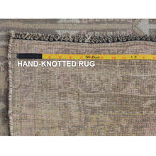 Load image into Gallery viewer, 7&#39;1&quot;x9&#39;10&quot; Beige Vintage and Worn Down Persian Qashqai Pure Wool Distressed Hand Knotted Oriental Rug FWR343530