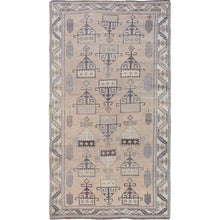 Load image into Gallery viewer, 4&#39;9&quot;x9&#39; Natural Colors Gallery Size Old and Worn Down Persian Shiraz Distressed Hand Knotted Oriental Rug FWR343674