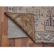 Load image into Gallery viewer, 4&#39;9&quot;x9&#39; Natural Colors Gallery Size Old and Worn Down Persian Shiraz Distressed Hand Knotted Oriental Rug FWR343674