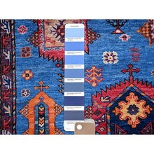 Load image into Gallery viewer, 6&#39;3&quot;x9&#39;1&quot; Carolina Blue, Afghan Ersari With Turkish Knot, Caucasian Design Revival, Densely Woven, Vegetable Dyes, Hand Knotted, Soft 100% Wool, Oriental Rug FWR3438