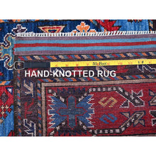 Load image into Gallery viewer, 6&#39;3&quot;x9&#39;1&quot; Carolina Blue, Afghan Ersari With Turkish Knot, Caucasian Design Revival, Densely Woven, Vegetable Dyes, Hand Knotted, Soft 100% Wool, Oriental Rug FWR3438