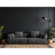 Load image into Gallery viewer, 6&#39;1&quot;x8&#39;10&quot; Macaroon Yellow, Afghan Ersari With Turkish Knot, Caucasian Design Revival, Small Human Figurines, Vegetable Dyes, Hand Knotted, Soft Wool, Oriental Rug FWR3444