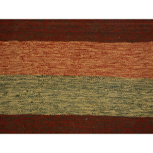 Load image into Gallery viewer, 4&#39;9&quot;x8&#39; Colorful Afghan Reversible Kilim Pure Wool Hand Woven Striped Oriental Rug FWR345000