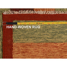 Load image into Gallery viewer, 4&#39;9&quot;x8&#39; Colorful Afghan Reversible Kilim Pure Wool Hand Woven Striped Oriental Rug FWR345000