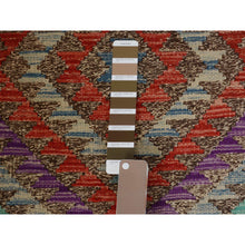 Load image into Gallery viewer, 2&#39;7&quot;x4&#39;1&quot; Colorful Reversible Flat Weave Afghan Kilim Pure Wool Hand Woven Oriental Rug FWR345060