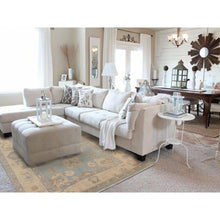 Load image into Gallery viewer, 6&#39;2&quot;x8&#39;10&quot; Gray Angora Oushak With Soft Velvety Wool Hand Knotted Oriental Rug FWR345192