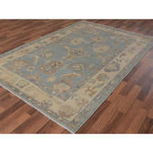 Load image into Gallery viewer, 6&#39;2&quot;x8&#39;10&quot; Gray Angora Oushak With Soft Velvety Wool Hand Knotted Oriental Rug FWR345192