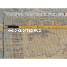 Load image into Gallery viewer, 6&#39;2&quot;x8&#39;10&quot; Gray Angora Oushak With Soft Velvety Wool Hand Knotted Oriental Rug FWR345192