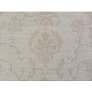 8'x9'6" Ivory White Wash Peshawar Ziegler Mahal Pure Wool Hand Knotted Oriental Rug FWR345228