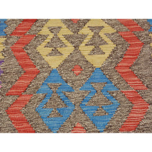 Load image into Gallery viewer, 2&#39;8&quot;x3&#39;8&quot; Colorful Reversible Afghan Kilim Flat Weave Pure Wool Hand Woven Oriental Rug FWR345264