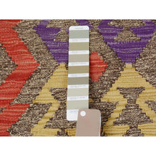 Load image into Gallery viewer, 2&#39;8&quot;x3&#39;8&quot; Colorful Reversible Afghan Kilim Flat Weave Pure Wool Hand Woven Oriental Rug FWR345264