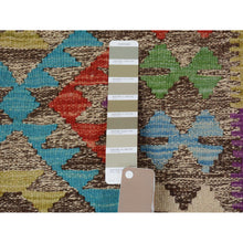 Load image into Gallery viewer, 2&#39;7&quot;x3&#39;10&quot; Colorful Reversible Afghan Kilim Flat Weave Pure Wool Hand Woven Oriental Rug FWR345282