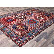 Load image into Gallery viewer, 6&#39;x8&#39;2&quot; Rose Pink, Afghan Ersari With Turkish Knot, Caucasian Design Revival, Ancient Bird Figurines, Vegetable Dyes, Soft And Velvety Wool, Hand Knotted, Oriental Rug FWR3450