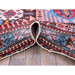 6'x8'2" Rose Pink, Afghan Ersari With Turkish Knot, Caucasian Design Revival, Ancient Bird Figurines, Vegetable Dyes, Soft And Velvety Wool, Hand Knotted, Oriental Rug FWR3450