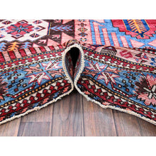 Load image into Gallery viewer, 6&#39;x8&#39;2&quot; Rose Pink, Afghan Ersari With Turkish Knot, Caucasian Design Revival, Ancient Bird Figurines, Vegetable Dyes, Soft And Velvety Wool, Hand Knotted, Oriental Rug FWR3450