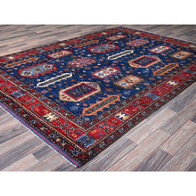Load image into Gallery viewer, 6&#39;1&quot;x8&#39;5&quot; Opal Blue, Afghan Ersari With Turkish Knot, Caucasian Design Revival, Hand Knotted, Vegetable Dyes, Soft And Velvety Wool, Densely Woven, Oriental Rug FWR3456