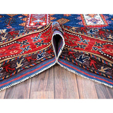 Load image into Gallery viewer, 6&#39;1&quot;x8&#39;5&quot; Opal Blue, Afghan Ersari With Turkish Knot, Caucasian Design Revival, Hand Knotted, Vegetable Dyes, Soft And Velvety Wool, Densely Woven, Oriental Rug FWR3456