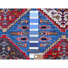 Load image into Gallery viewer, 6&#39;1&quot;x8&#39;6&quot; Bayern Blue, Afghan Ersari with Turkish Knot, Caucasian Design Revival, Densely Woven, Vegetable Dyes, Hand Knotted, Soft and Shiny Wool, Oriental Rug FWR3462