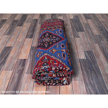 Load image into Gallery viewer, 6&#39;1&quot;x8&#39;6&quot; Bayern Blue, Afghan Ersari with Turkish Knot, Caucasian Design Revival, Densely Woven, Vegetable Dyes, Hand Knotted, Soft and Shiny Wool, Oriental Rug FWR3462