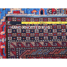 Load image into Gallery viewer, 6&#39;1&quot;x8&#39;6&quot; Bayern Blue, Afghan Ersari With Turkish Knot, Caucasian Design Revival, Densely Woven, Vegetable Dyes, Hand Knotted, Soft And Shiny Wool, Oriental Rug FWR3462