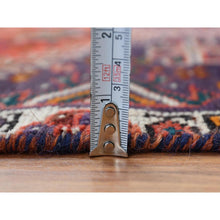 Load image into Gallery viewer, 4&#39;6&quot;x7&#39;2&quot; Red Distressed Hand Knotted Persian Qashqai Vintage Worn Down Bohemian Clean Organic Wool Oriental Rug FWR347196
