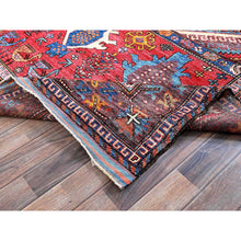Load image into Gallery viewer, 6&#39;2&quot;x8&#39;3&quot; Colorful, Afghan Ersari with Turkish Knot, Caucasian Design Revival, Ancient Bird Figurines, Vegetable Dyes, Densely Woven, Hand Knotted, Soft Wool, Oriental Rug FWR3468