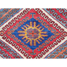 Load image into Gallery viewer, 6&#39;2&quot;x8&#39;3&quot; Colorful, Afghan Ersari With Turkish Knot, Caucasian Design Revival, Ancient Bird Figurines, Vegetable Dyes, Densely Woven, Hand Knotted, Soft Wool, Oriental Rug FWR3468