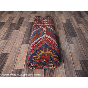 6'2"x8'3" Colorful, Afghan Ersari with Turkish Knot, Caucasian Design Revival, Ancient Bird Figurines, Vegetable Dyes, Densely Woven, Hand Knotted, Soft Wool, Oriental Rug FWR3468