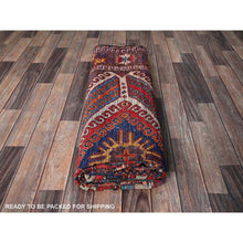 Load image into Gallery viewer, 6&#39;2&quot;x8&#39;3&quot; Colorful, Afghan Ersari With Turkish Knot, Caucasian Design Revival, Ancient Bird Figurines, Vegetable Dyes, Densely Woven, Hand Knotted, Soft Wool, Oriental Rug FWR3468
