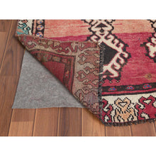 Load image into Gallery viewer, 4&#39;x8&#39;3&quot; Bohemian Red Persian Shiraz Hand Knotted Organic Wool Clean Old Distressed Gallery Size Runner Oriental Rug FWR347778
