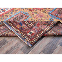 Load image into Gallery viewer, 6&#39;x8&#39;6&quot; Tawny Brown, Afghan Ersari With Turkish Knot, Caucasian Design Revival, Ancient Bird Figurines, Vegetable Dyes, Hand Knotted, 100% Wool, Oriental Rug FWR3474