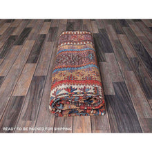 Load image into Gallery viewer, 6&#39;x8&#39;6&quot; Tawny Brown, Afghan Ersari With Turkish Knot, Caucasian Design Revival, Ancient Bird Figurines, Vegetable Dyes, Hand Knotted, 100% Wool, Oriental Rug FWR3474