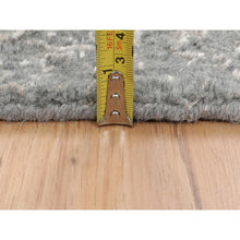 Load image into Gallery viewer, 2&#39;5&quot;x12&#39;1&quot; Gray Fine Jacquard Hand Loomed Modern Wool And Art Silk Runner Oriental Rug FWR348018