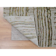 Load image into Gallery viewer, 9&#39;x11&#39;7&quot; Gray Fine Jacquard Modern Wool And Art Silk Hand Loomed Oriental Rug FWR348120