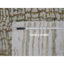 Load image into Gallery viewer, 9&#39;x11&#39;7&quot; Gray Fine Jacquard Modern Wool And Art Silk Hand Loomed Oriental Rug FWR348120