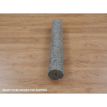Load image into Gallery viewer, 2&#39;10&quot;x8&#39; Gray Broken Persian Erased Design Runner Silk With Textured Wool Hand Knotted Oriental Rug FWR348132