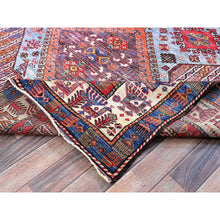 Load image into Gallery viewer, 6&#39;1&quot;x8&#39;4&quot; Dusk Purple, Afghan Ersari With Turkish Knot, Caucasian Design Revival, Ancient Bird Figurines, Vegetable Dyes, Hand Knotted, Soft And Velvety Wool, Oriental Rug FWR3480