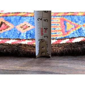6'1"x8'4" Dusk Purple, Afghan Ersari With Turkish Knot, Caucasian Design Revival, Ancient Bird Figurines, Vegetable Dyes, Hand Knotted, Soft And Velvety Wool, Oriental Rug FWR3480
