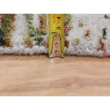 Load image into Gallery viewer, 2&#39;6&quot;x11&#39;9&quot; Gray Fine Jacquard Modern Wool And Art Silk Runner Hand Loomed Oriental Rug FWR348690