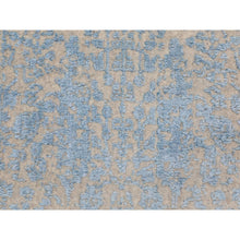 Load image into Gallery viewer, 2&#39;5&quot;x8&#39; Blue Fine Broken Cypress Tree Design Wool And Art Silk Runner Thick Hand Loomed Oriental Rug FWR348696