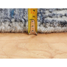 Load image into Gallery viewer, 5&#39;9&quot;x5&#39;9&quot; Gray Fine Jacquard Hand Loomed Modern Round Wool And Art Silk Oriental Rug FWR348732