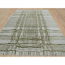 Load image into Gallery viewer, 11&#39;9&quot;x14&#39;8&quot; Oversized Green Fine Jacquard Hand Loomed Modern Wool And Art Silk Oriental Rug FWR348756