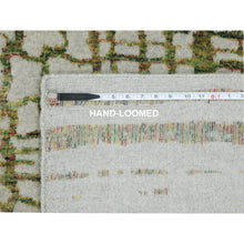 Load image into Gallery viewer, 11&#39;9&quot;x14&#39;8&quot; Oversized Green Fine Jacquard Hand Loomed Modern Wool And Art Silk Oriental Rug FWR348756