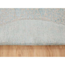 Load image into Gallery viewer, 5&#39;10&quot;x5&#39;10&quot; Green Broken Cypress Tree Design Wool And Silk Thick Hand Loomed Round Oriental Rug FWR348768