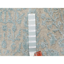 Load image into Gallery viewer, 5&#39;10&quot;x5&#39;10&quot; Green Broken Cypress Tree Design Wool And Silk Thick Hand Loomed Round Oriental Rug FWR348768