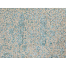 Load image into Gallery viewer, 5&#39;10&quot;x5&#39;10&quot; Green Broken Cypress Tree Design Wool And Silk Thick Hand Loomed Round Oriental Rug FWR348768